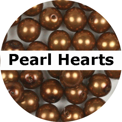 GPH08 - czech glass pearl hearts