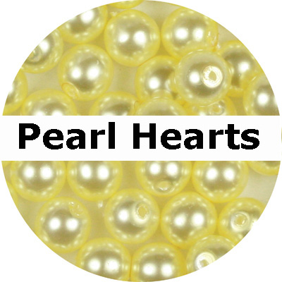 GPH08 - czech glass pearl hearts