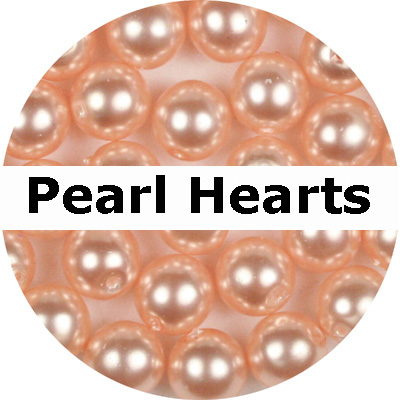 GPH08 - czech glass pearl hearts