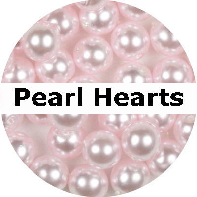 GPH08 - czech glass pearl hearts