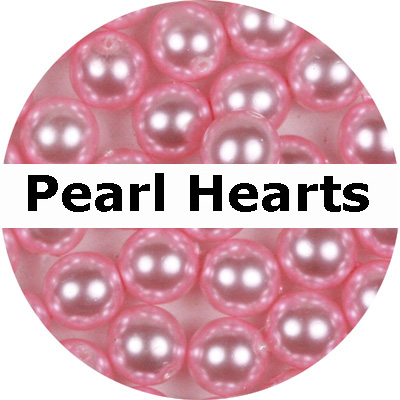 GPH08 - czech glass pearl hearts