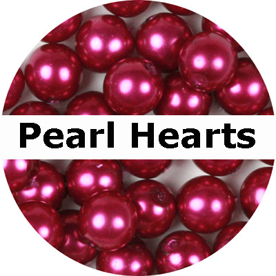 GPH08 - czech glass pearl hearts