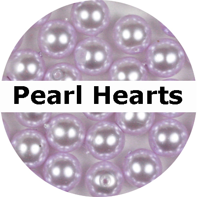 GPH08 - czech glass pearl hearts