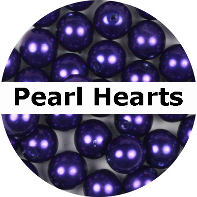 GPH08 - czech glass pearl hearts