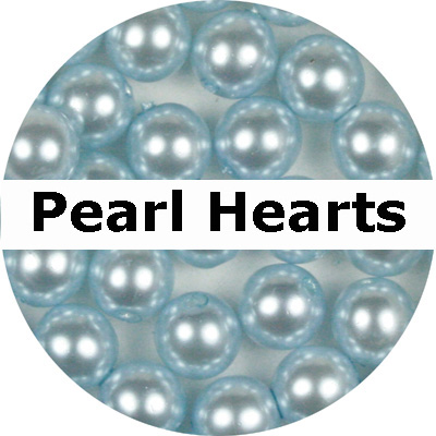 GPH08 - czech glass pearl hearts