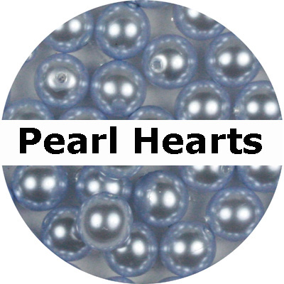 GPH08 - czech glass pearl hearts