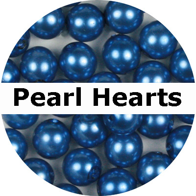 GPH08 - czech glass pearl hearts