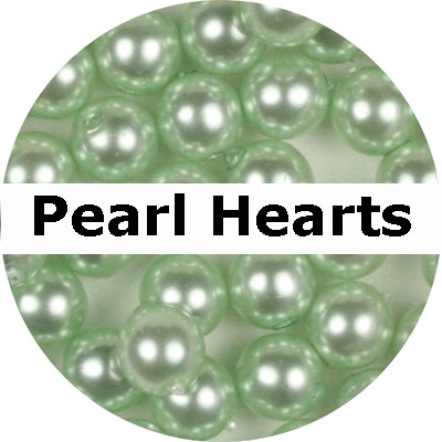 GPH08 - czech glass pearl hearts