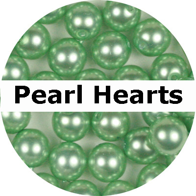 GPH08 - czech glass pearl hearts