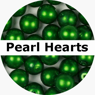 GPH08 - czech glass pearl hearts