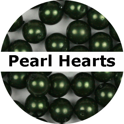 GPH08 - czech glass pearl hearts