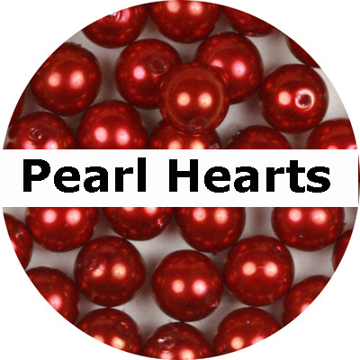 GPH08 - czech glass pearl hearts