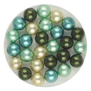 GPR06 MIX - round Czech glass pearls - mixed colours