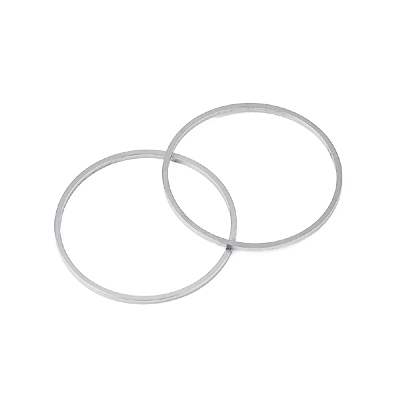 JF204-2 Circular Brass Links or Frames - platinum plated