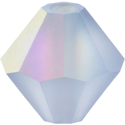 PCBIC06 PL M AB 1 - Preciosa crystal bicones - plain matt AB colours 1