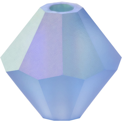 PCBIC04 PL M AB 1 - Preciosa crystal bicones - plain matt AB colours 1
