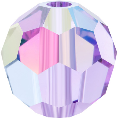 PCRFB04 PL AB N Preciosa crystal round facetted beads - plain colours AB