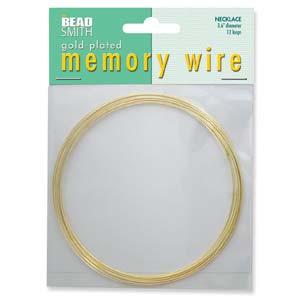 MWN-1 memory wire necklace - gold