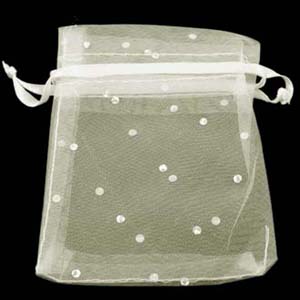 S200 organza bags - cream 