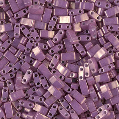 TLH1867 Miyuki Half Tila Beads - opaque dark orchid lustre