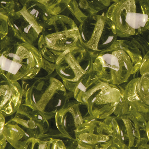 GBPLT-55 Czech pellet pressed beads - transparent olivine